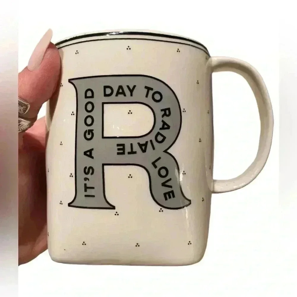 Anthropologie “R” monogram mug| Drop Cap Mug - Picture 2 of 8